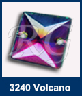 Swarovski 3240 Sew On Square Volcano
